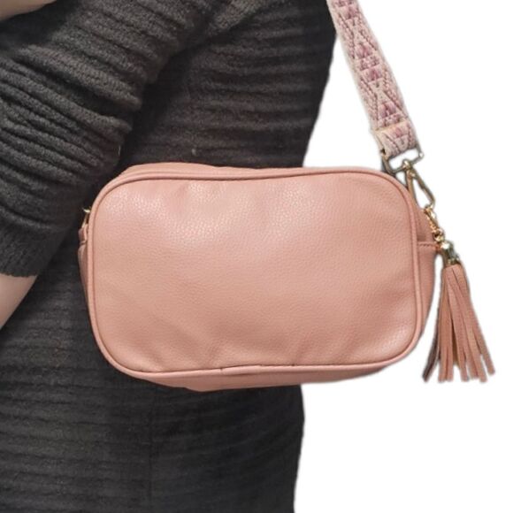 "The Sunday Bruncher" Pink Lemonade Mimosa Camera Style Crossbody Bag - Picture 13 of 14